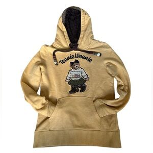 Teenie Weenie Pale Yellow Bear Embroidered Hoodie - Cotton - Medium